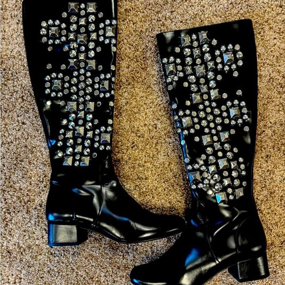 Saint Laurent x Hedi Slimane Fall 2014 “Ketta Studded Babies” Boots EU 36 - Picture 3 of 13